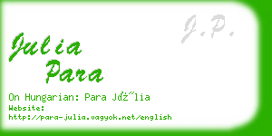 julia para business card
